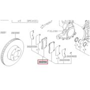 SUBARU 26296FE100 Колодки передние для WRX STI 2001-2017