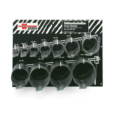 WURTH 0549210 Набор хомутов шланговых 12 мм, 110 шт. с отверткой B12MM-SW7-SHRDRH ZEBRA на открытой панели WURTH 0549210 Набор хомутов шланговых 12 мм, 110 шт. с отверткой B12MM-SW7-SHRDRH ZEBRA на открытой панели