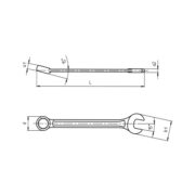 WURTH 071330316 Ключ гаечный комбинированный дюймовый 1.1/4" I ZEBRA