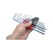 WURTH 071540 100 Set of hexagon keys (internal hexagon) in long version I 9 pcs. I ZEBRA