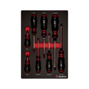 WURTH 0965905501 Screwdriver set 4.4.1 8 pcs in the tray I Assortment systems I ZEBRA