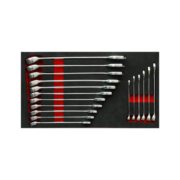 WURTH 5754900401 Набор комбинированных ключей в ложементе System 17 штук, 6-22 ММ I RED LINE