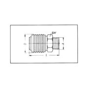 WURTH 06991138 Quick coupler, compressed air I Brass I HP G 3/8 ''